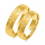 Złote Obrączki 4 i 5mm Bicie Serca pr.585