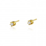 Złote Kolczyki 585 z Diamentami 0,20ct Punktowe