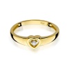 Pierścionek W0001 Diament 0,04ct żółte złoto