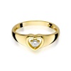 Pierścionek W0001 Diament 0,10ct żółte złoto