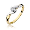 Pierścionek W0022 z diamentami żółte złoto