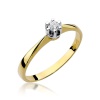 Pierścionek W0036 Diament 0,10ct żółte złoto