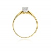 Pierścionek W0036 Diament 0,10ct żółte złoto