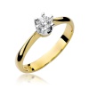 Pierścionek W0036 Diament 0,23ct żółte złoto