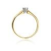 Pierścionek W0042 Diament 0,13ct żółte złoto