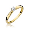 Pierścionek W0045 Diament 0,10ct żółte złoto