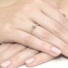 Pierścionek W0047 Diament 0,10ct żółte złoto