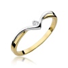 Pierścionek W0051 Diament 0,04ct żółte złoto