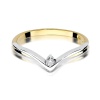 Pierścionek W0051 Diament 0,04ct żółte złoto