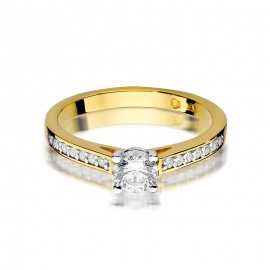Pierścionek W0052 Diament 0,50ct żółte złoto