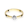 Pierścionek W0053 Diament 0,10ct żółte złoto