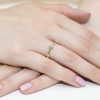Pierścionek W0053 Diament 0,10ct żółte złoto