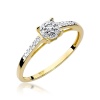 Pierścionek W0055 Diament 0,04ct żółte złoto