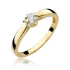 Pierścionek W0061 Diament 0,10ct żółte złoto