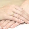 Pierścionek W0061 Diament 0,10ct żółte złoto