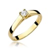 Pierścionek W0070 Diament 0,10ct żółte złoto