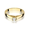 Pierścionek W0070 Diament 0,10ct żółte złoto