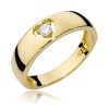 Pierścionek W0071 Diament 0,10ct żółte złoto