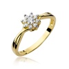 Pierścionek W0072 Diament 0,10ct żółte złoto