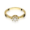 Pierścionek W0072 Diament 0,10ct żółte złoto