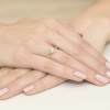 Pierścionek W0072 Diament 0,10ct żółte złoto