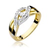 Pierścionek W0083 Diament 0,05ct żółte złoto