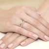 Pierścionek W0083 Diament 0,05ct żółte złoto