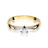 Pierścionek W0088 Diament 0,08ct żółte złoto