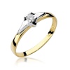 Pierścionek W0088 Diament 0,10ct żółte złoto