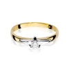 Pierścionek W0088 Diament 0,10ct żółte złoto
