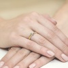 Pierścionek W0088 Diament 0,10ct żółte złoto