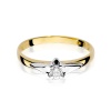Pierścionek W0088 Diament 0,12ct żółte złoto