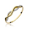 Pierścionek W0096 z diamentami żółte złoto