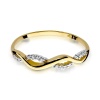 Pierścionek W0096 z diamentami żółte złoto