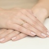 Pierścionek W0096 z diamentami żółte złoto