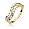 Pierścionek W0116 z diamentami żółte złoto