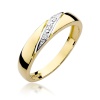 Pierścionek W0118 z diamentami żółte złoto
