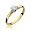 Pierścionek W0133 Diament 0,15ct żółte złoto