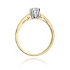 Pierścionek W0133 Diament 0,15ct żółte złoto
