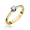 Pierścionek W0134 Diament 0,10ct żółte złoto