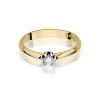 Pierścionek W0134 Diament 0,10ct żółte złoto