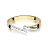 Pierścionek W0137 Diament 0,04ct żółte złoto