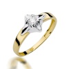 Pierścionek W0155 Diament 0,12ct żółte złoto