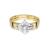 Pierścionek W0155 Diament 0,12ct żółte złoto