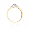 Pierścionek W0155 Diament 0,12ct żółte złoto
