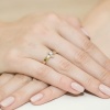 Pierścionek W0155 Diament 0,12ct żółte złoto