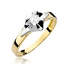Pierścionek W0155 Diament 0,20ct żółte złoto