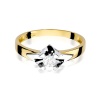 Pierścionek W0155 Diament 0,20ct żółte złoto