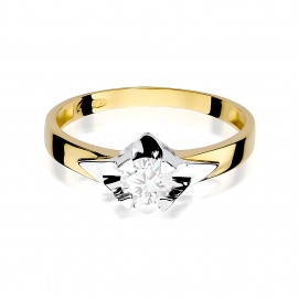 Pierścionek W0155 Diament 0,50ct żółte złoto