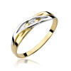 Pierścionek W0156 Diament 0,05ct żółte złoto
